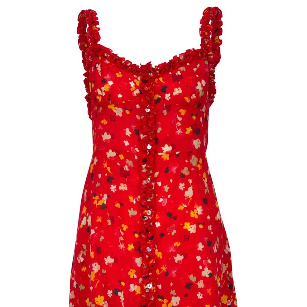 Realisation Par Julia Mini Dress in Rouge Fleur Size Medium